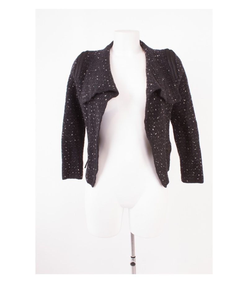 LUISA CERANO Damen Strickjacke Strickblazer Gr. DE 36 Wolle – Foto 1
