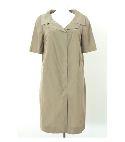 MARNI Damen Kleid Shirtkleid Casual Gr. DE 42 Beigegrau Baumwolle
