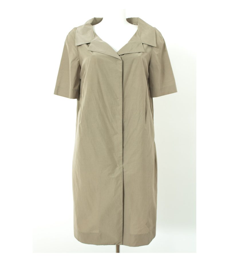 MARNI Damen Kleid Shirtkleid Casual Gr. DE 42 Beigegrau Baumwolle – Foto 1