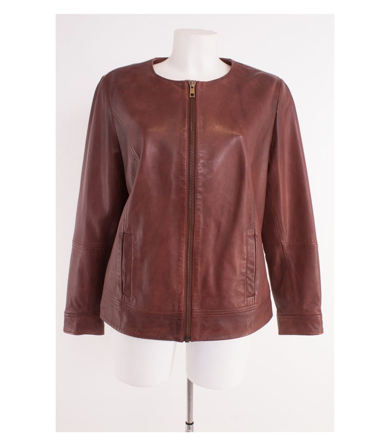 MARINA RINALDI Damen SPORT Lederjacke Gr. DE 44 Leder Neu – Foto 1