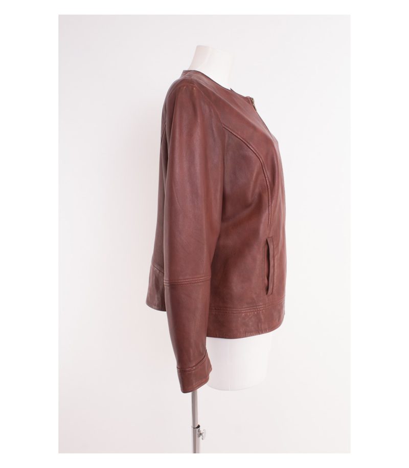MARINA RINALDI Damen SPORT Lederjacke Gr. DE 44 Leder Neu – Foto 2
