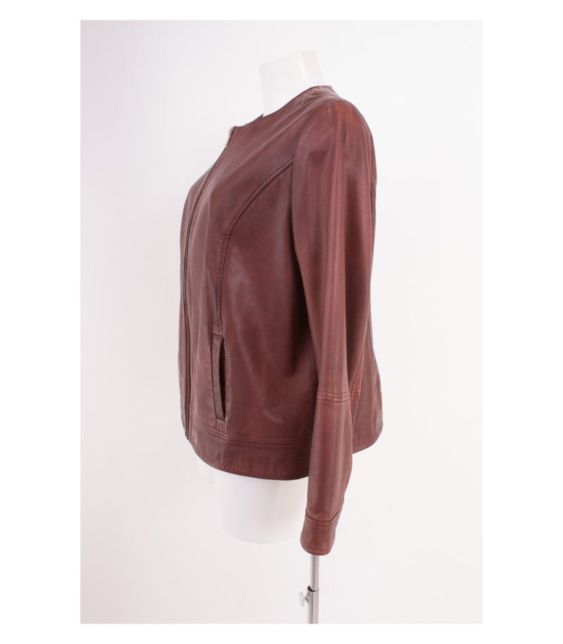 MARINA RINALDI Damen SPORT Lederjacke Gr. DE 44 Leder Neu – Foto 3