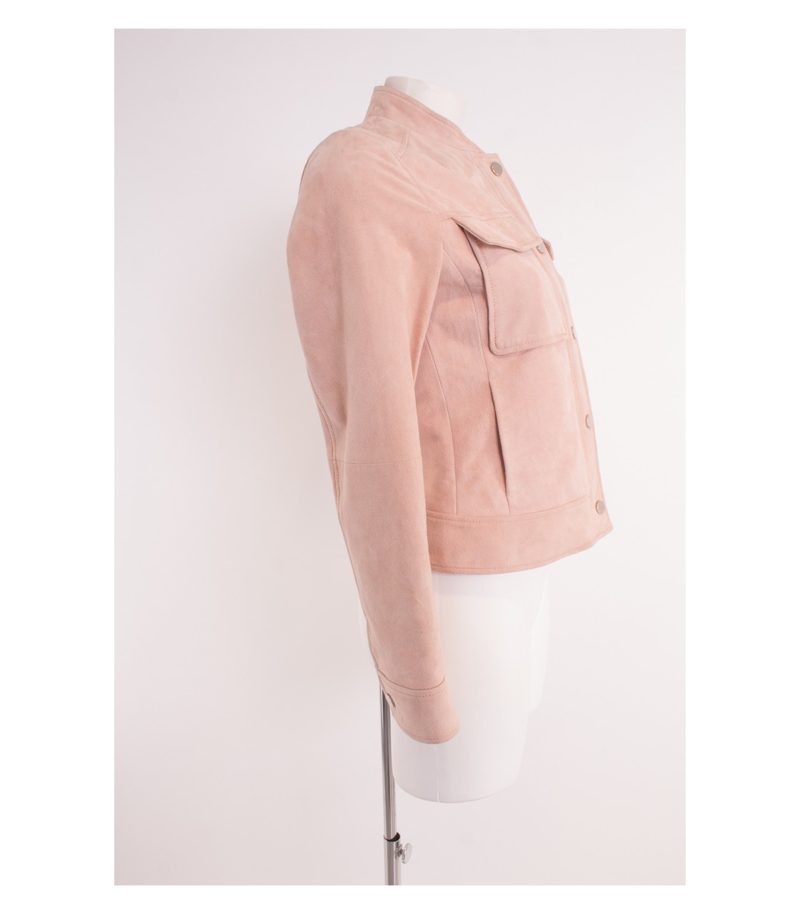 HUGO BOSS Damen Lederjacke Veloursleder Gr. DE 34 Leder Neu – Foto 2
