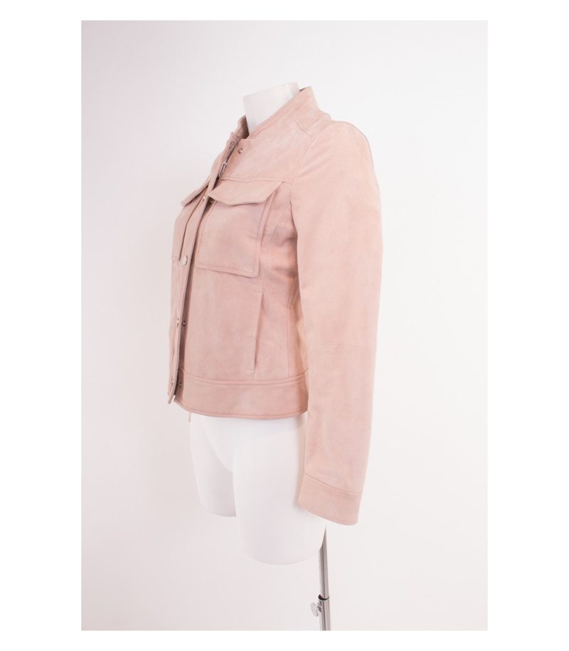 HUGO BOSS Damen Lederjacke Veloursleder Gr. DE 34 Leder Neu – Foto 3