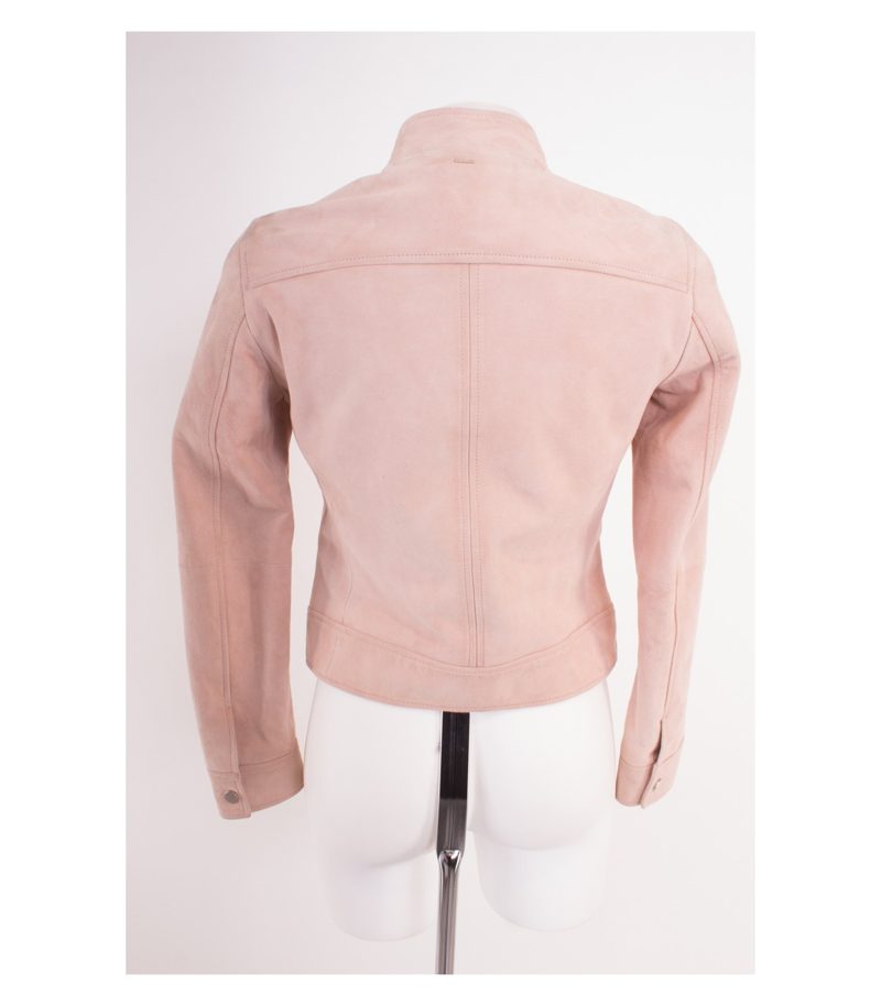 HUGO BOSS Damen Lederjacke Veloursleder Gr. DE 34 Leder Neu – Foto 4