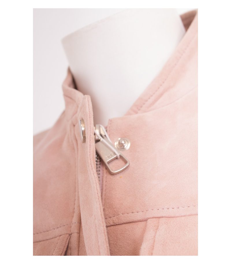 HUGO BOSS Damen Lederjacke Veloursleder Gr. DE 34 Leder Neu – Foto 6