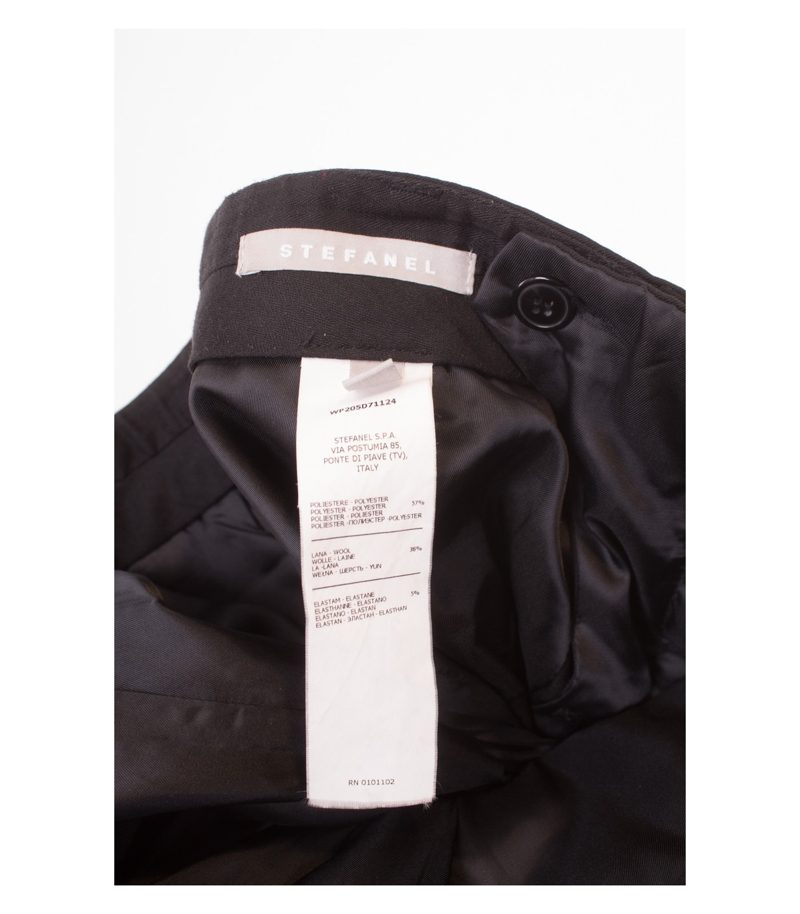 STEFANEL Damen Hose Gr. DE 34 Schwarz – Foto 3