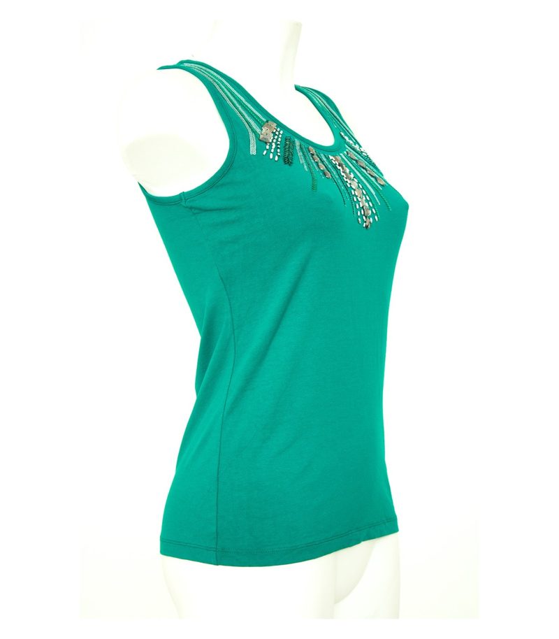 Sarah Kern Damen Top Shirt Freizeit Rundhals Gr. 36 Shirttop Trägertop – Foto 2