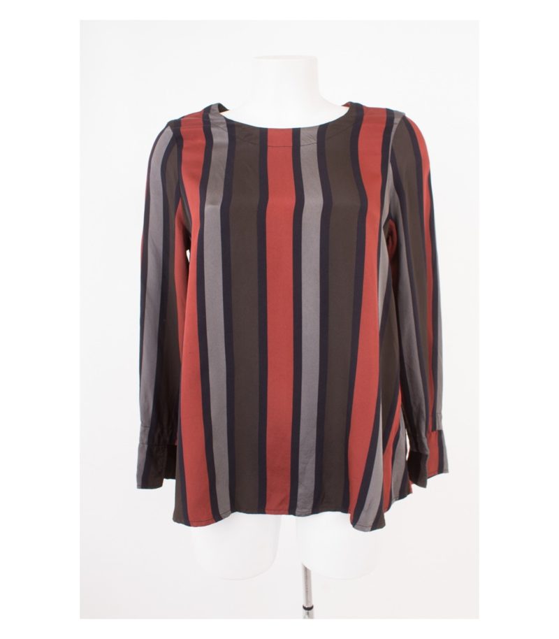 ISCHIKO Damen Oberteil Bluse & Gr. 0 (DE 36) Viskose Seide – Foto 1