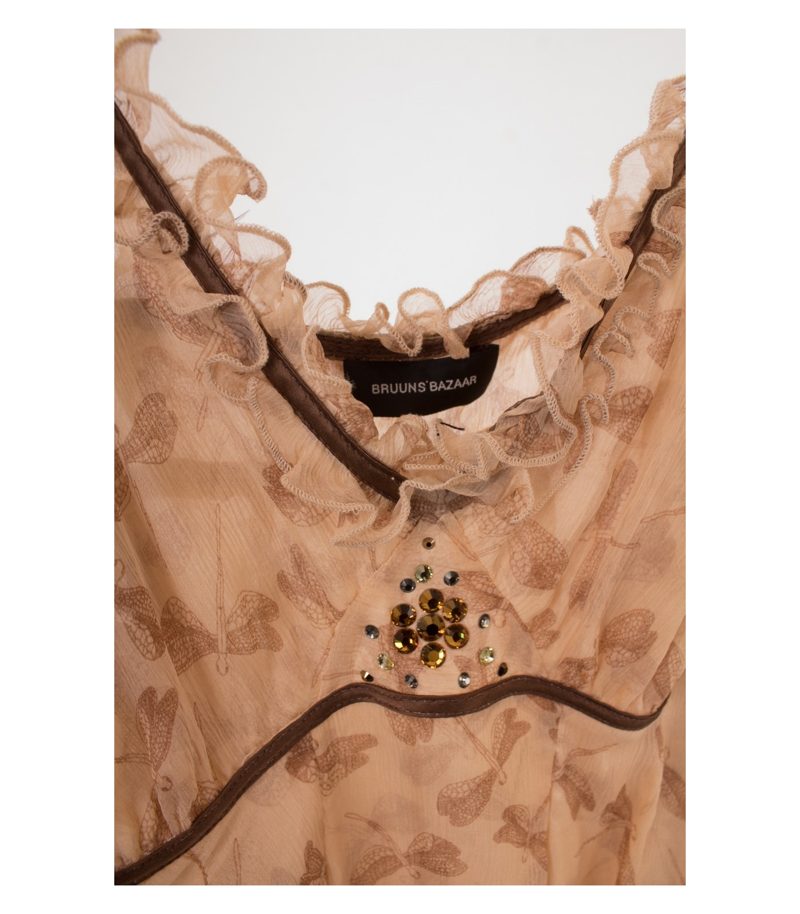 BRUUNS BAZAAR Damen Top Shirt Trägershirt Reine Gr. DE 36 Seide – Foto 3