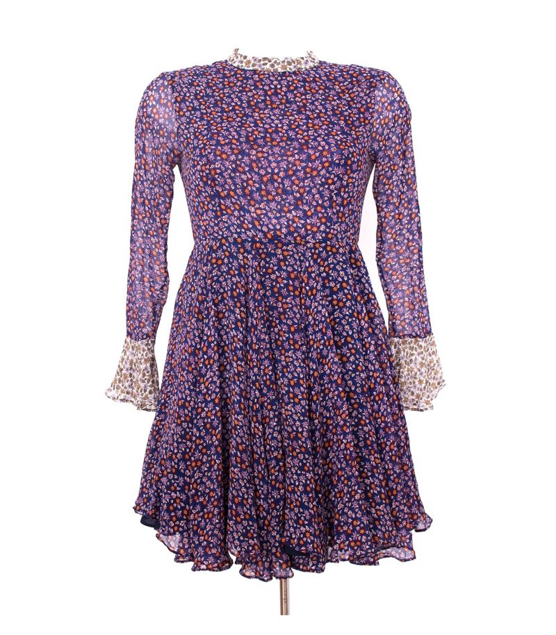 TOPSHOP Damen Kleid Sommekleid Gr. 32 Seide – Foto 1