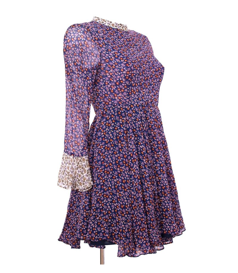 TOPSHOP Damen Kleid Sommekleid Gr. 32 Seide – Foto 2