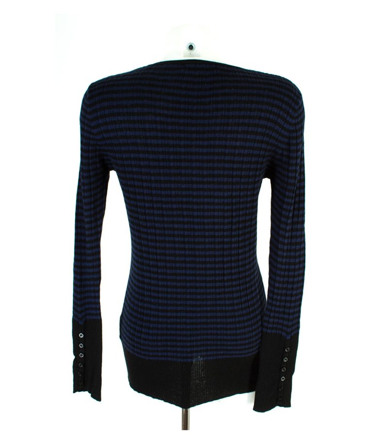 REVIEW Damen Strickjacke Cardigan Feinstrick Gr. L Rippenstrick Strick – Foto 2