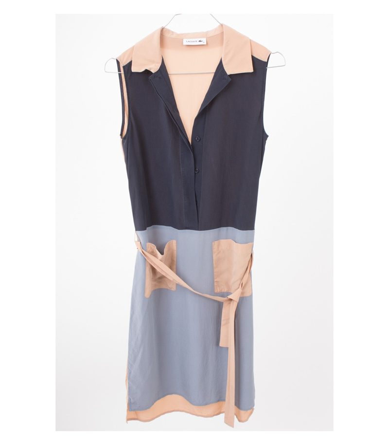 LACOSTE Damen Kleid Sommerkleid aus Gr. 32 Seide – Foto 1