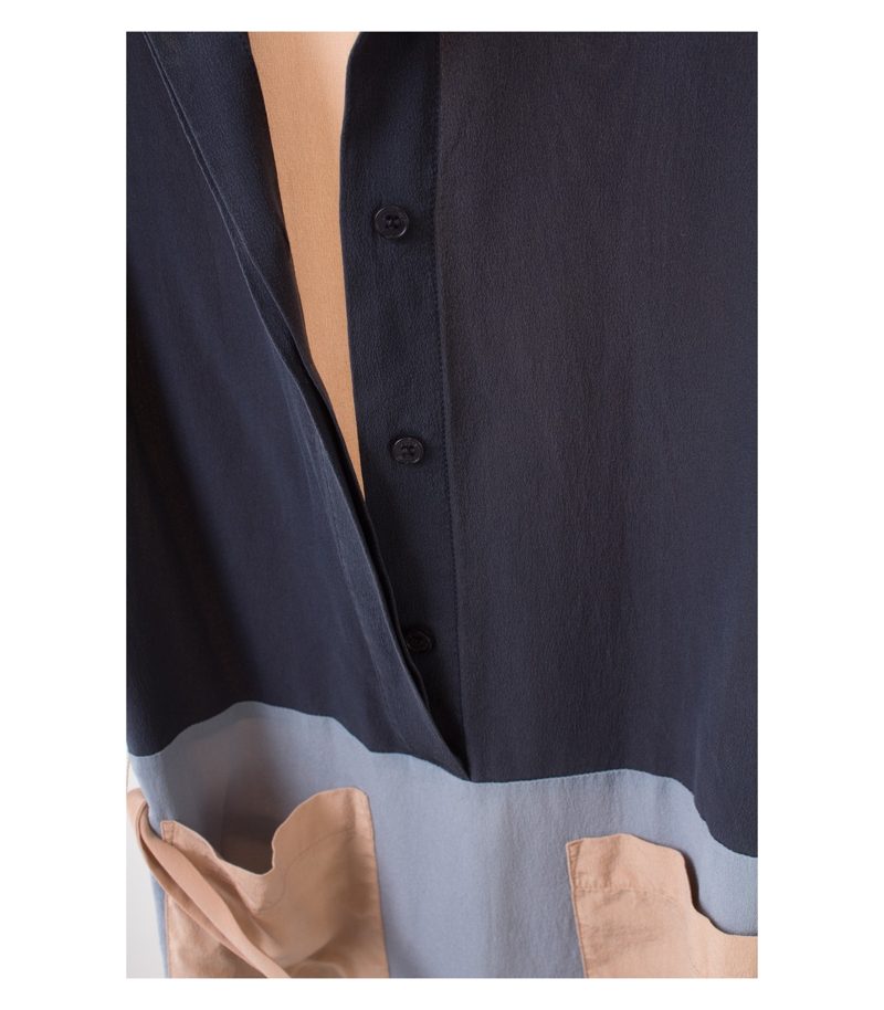 LACOSTE Damen Kleid Sommerkleid aus Gr. 32 Seide – Foto 3