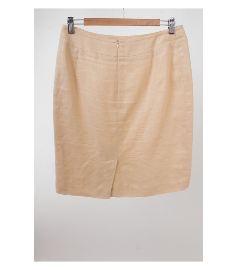 MaxMara Damen Rock aus Gr. DE 40 Leinen – Foto 2