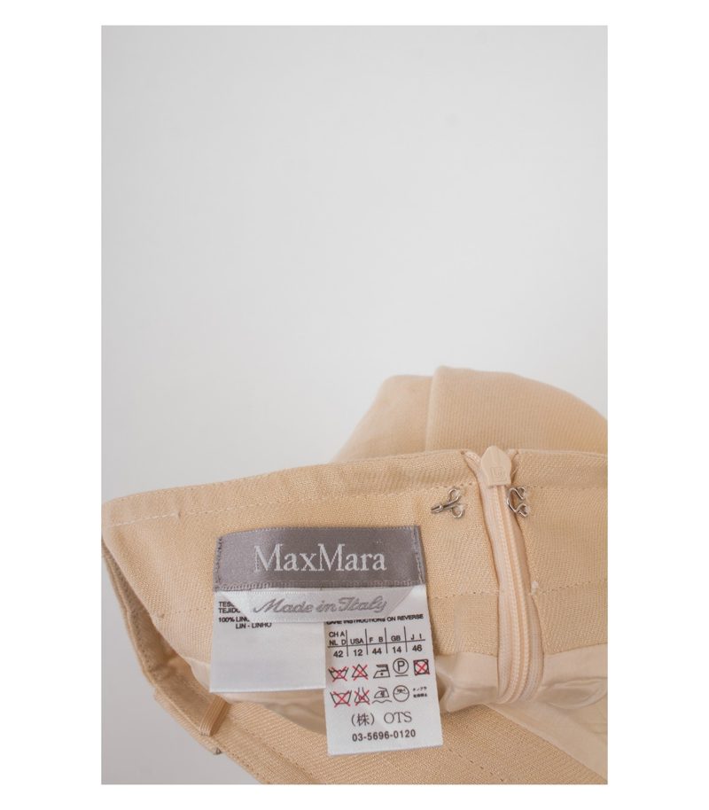 MaxMara Damen Rock aus Gr. DE 40 Leinen – Foto 3