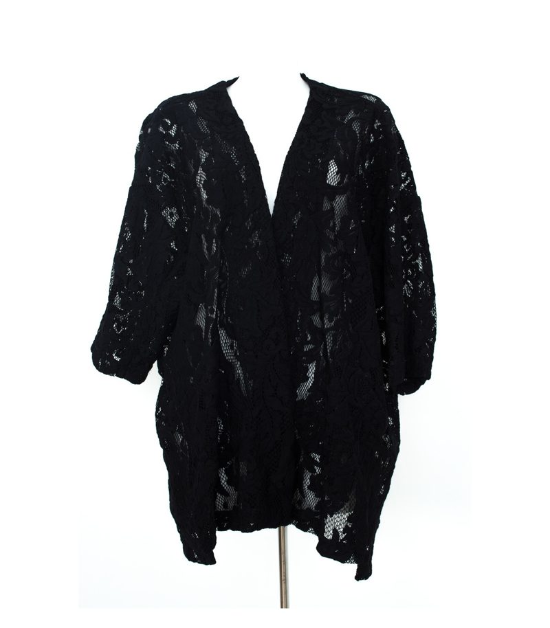 ZARA Damen Guipure Strickjacke Lace Cardigan Gr. M Oversize Strick – Foto 1