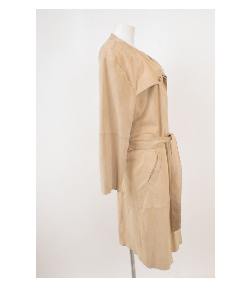 STAND BLACK NUDE Damen Mantel Veloursleder Gr. DE 36 Leder Echtes – Foto 2