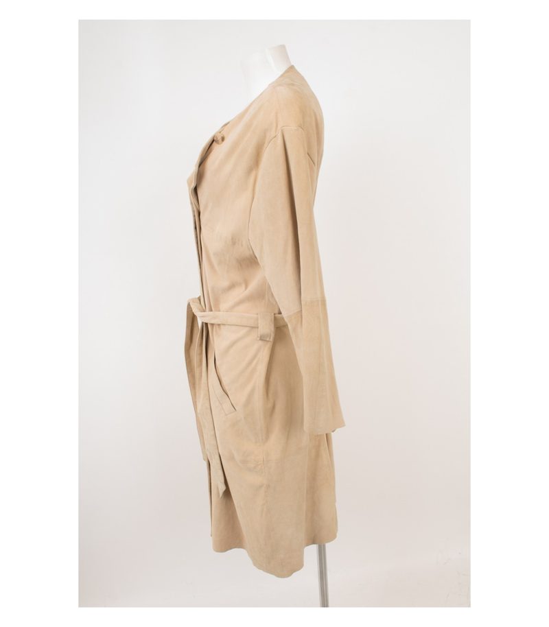 STAND BLACK NUDE Damen Mantel Veloursleder Gr. DE 36 Leder Echtes – Foto 3