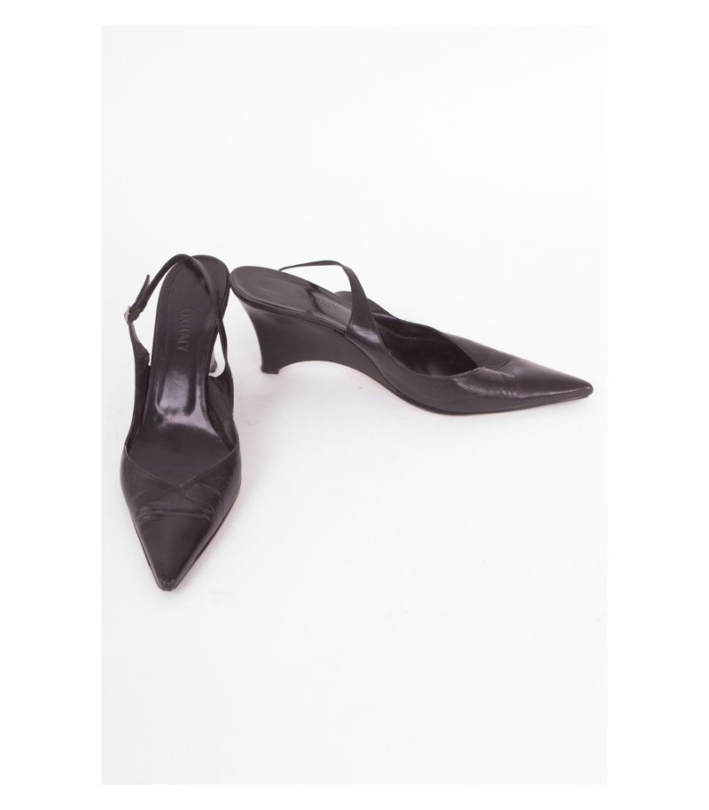 OXITALY Damen Schuhe Gr. EU 41,5 Schwarz Leder – Foto 1