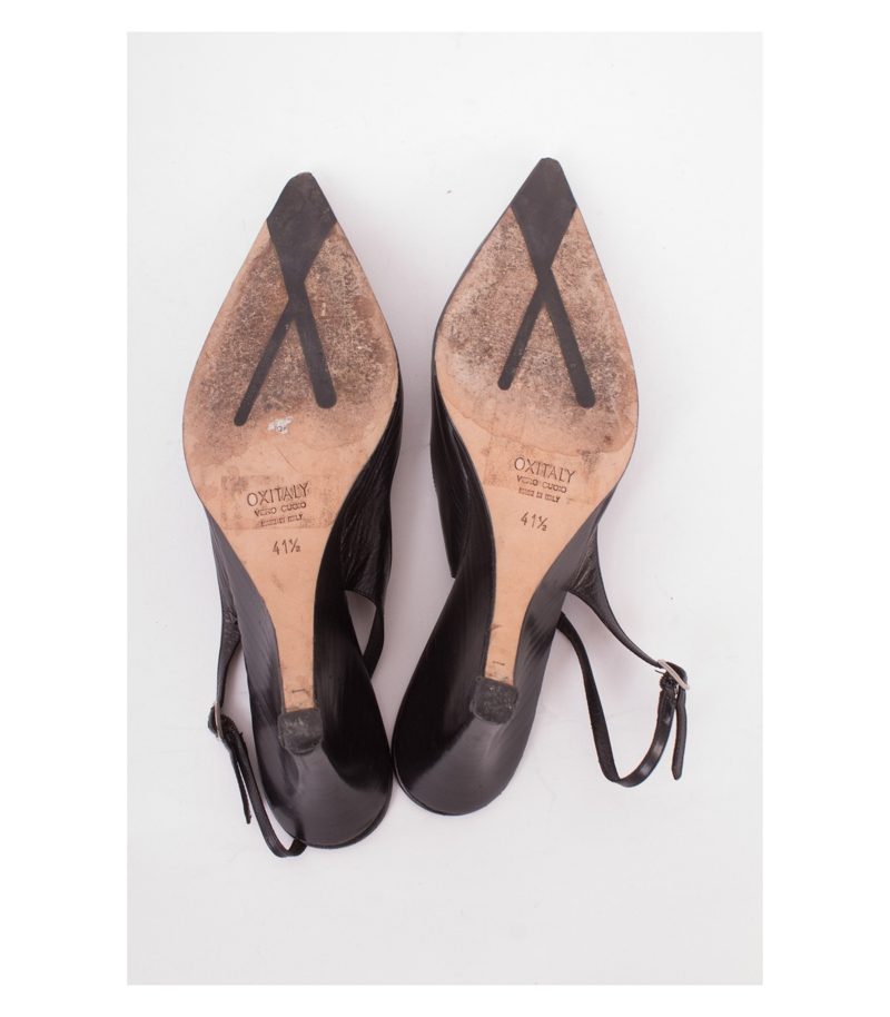OXITALY Damen Schuhe Gr. EU 41,5 Schwarz Leder – Foto 6