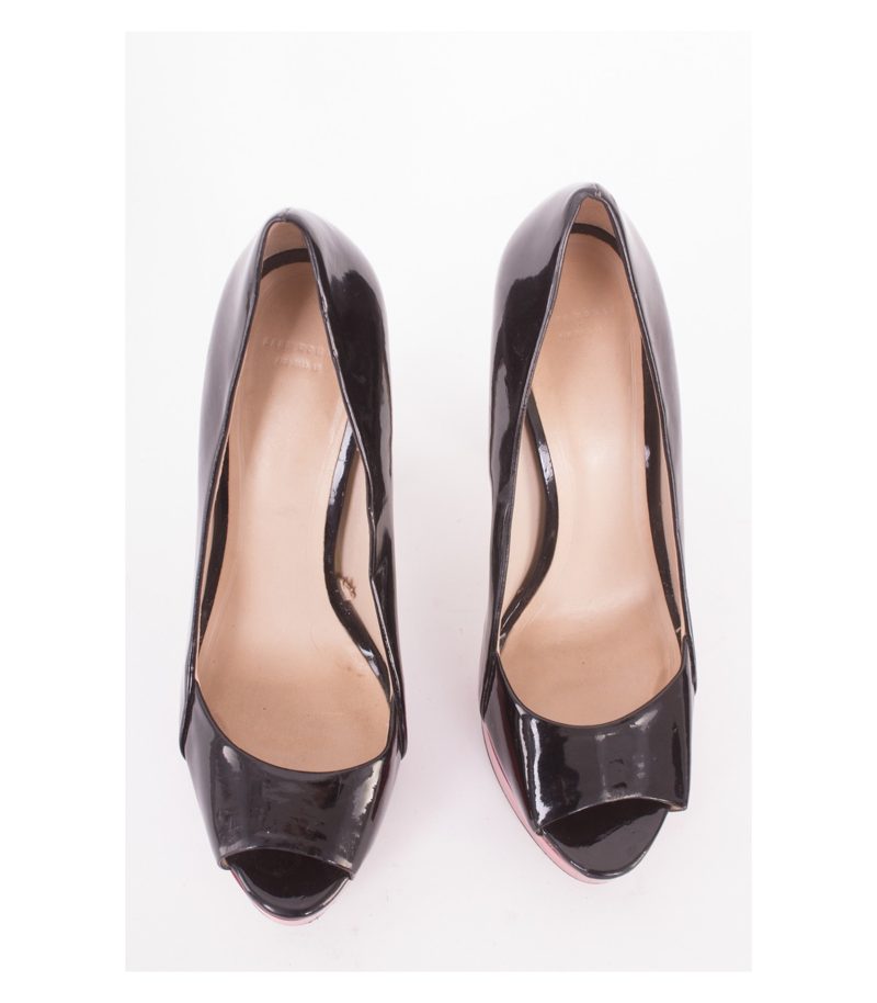 ZARA WOMAN High Heels Plateau Pumps Gr. EU 40 Schwarz Rot – Foto 2