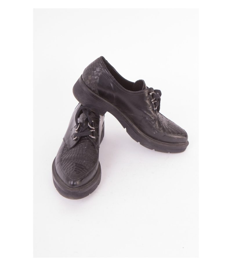 bueno Damen Halbschuhe Schnürschuhe Gr. EU 38 Schwarz – Foto 1