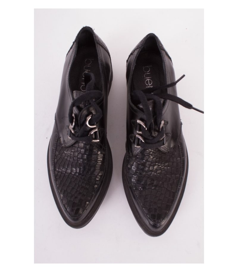 bueno Damen Halbschuhe Schnürschuhe Gr. EU 38 Schwarz – Foto 2