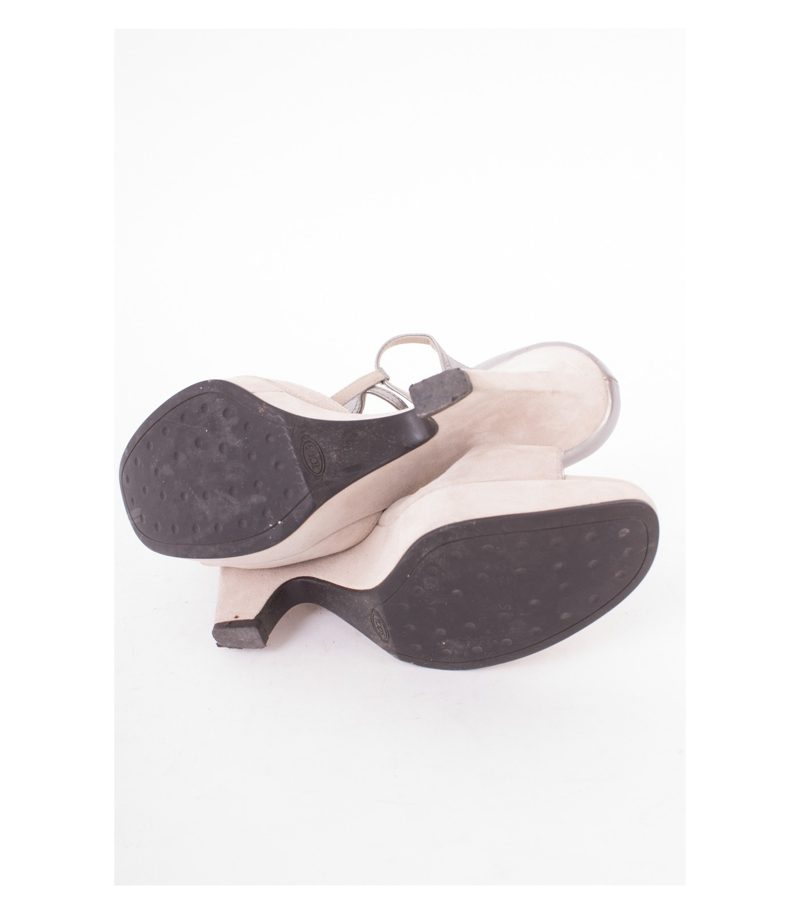 TOD`S Damen Plateau Pumps Sandalen Veloursleder Gr. EU 37 Leder – Foto 6