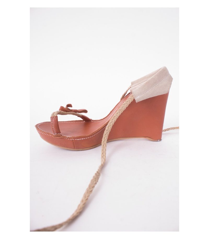 PATRIZIA PEPE Damen Plateau Sandalen Wildleder Gr.EU 38 Braun Beige Leder – Foto 5
