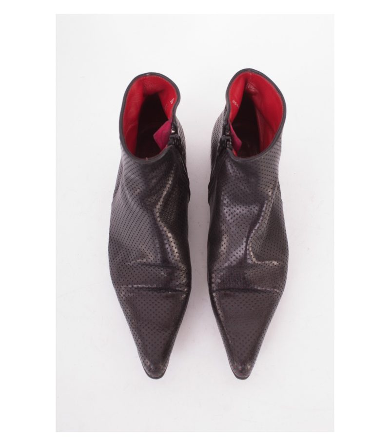 Free Lance Damen Schuhe Stiefelette Gr. EU 37 Schwarz Rot Leder – Foto 2