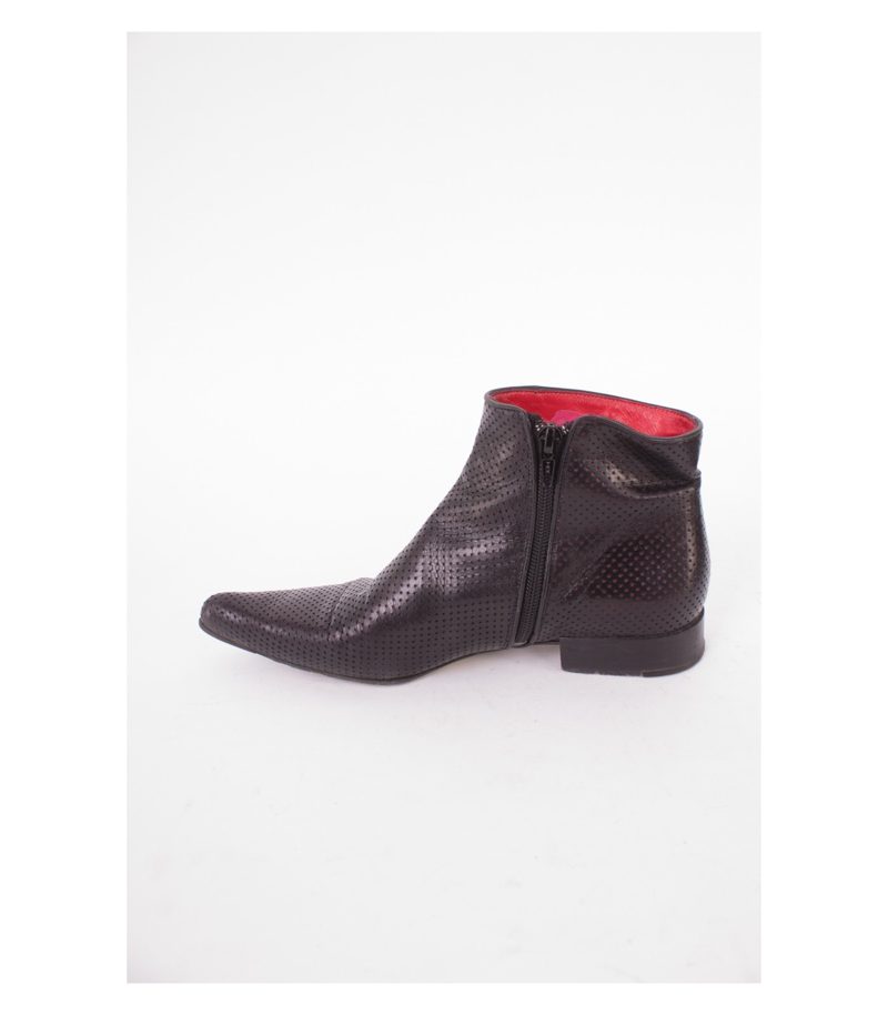 Free Lance Damen Schuhe Stiefelette Gr. EU 37 Schwarz Rot Leder – Foto 4