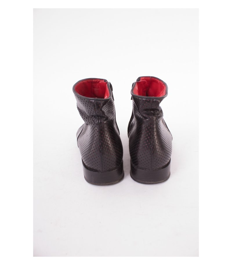 Free Lance Damen Schuhe Stiefelette Gr. EU 37 Schwarz Rot Leder – Foto 5