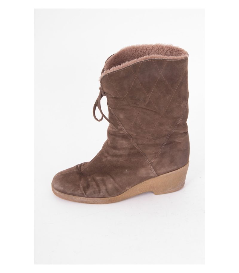 ara Damen Stiefel Winterstiefell Stiefeletten Wildleder Gr. UK 6,5 EU 39,5 Fell – Foto 2