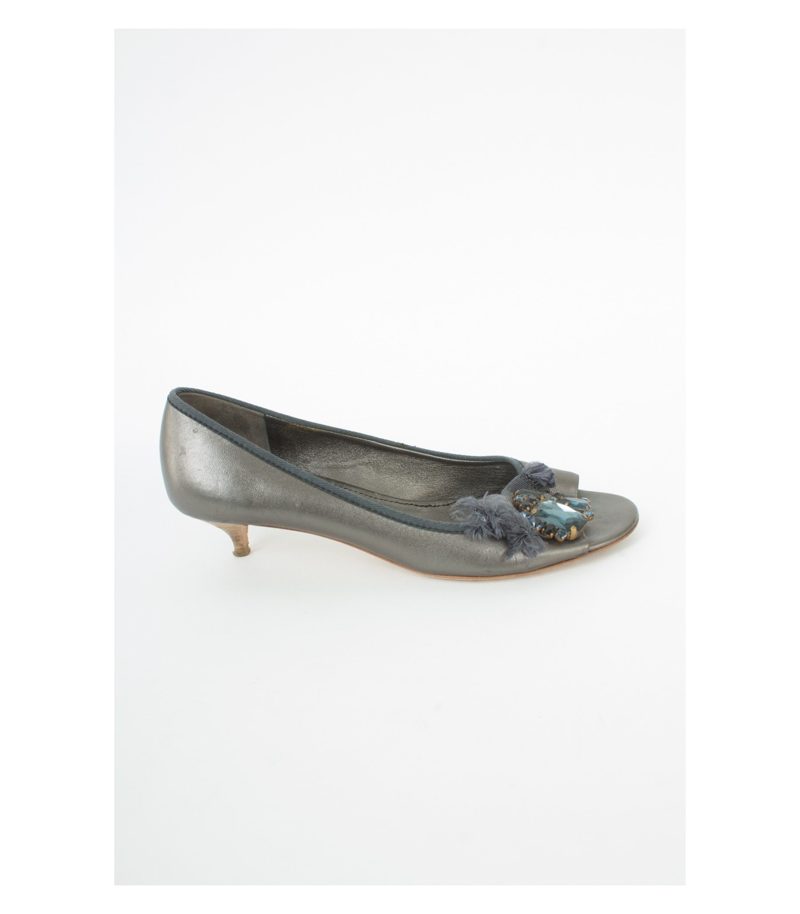 miu Damen Kitten Heel Pumps Sandalen Gr. EU 38,5 – Foto 3