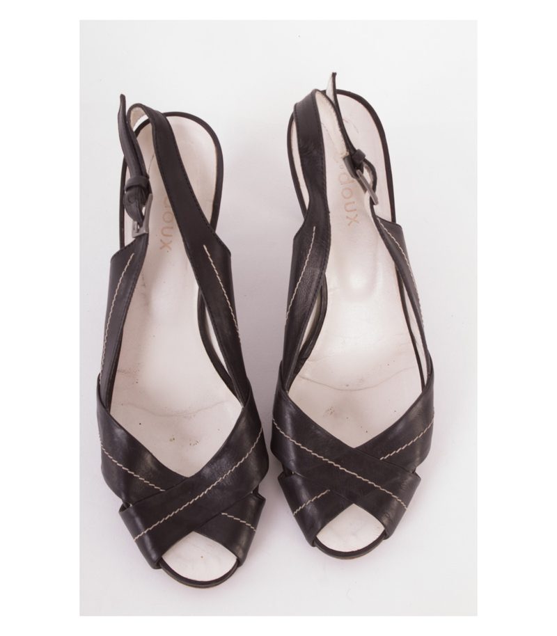 C.Doux Damen Pumps Sandaletten Gr. EU 40 Schwarz-Weiß – Foto 2