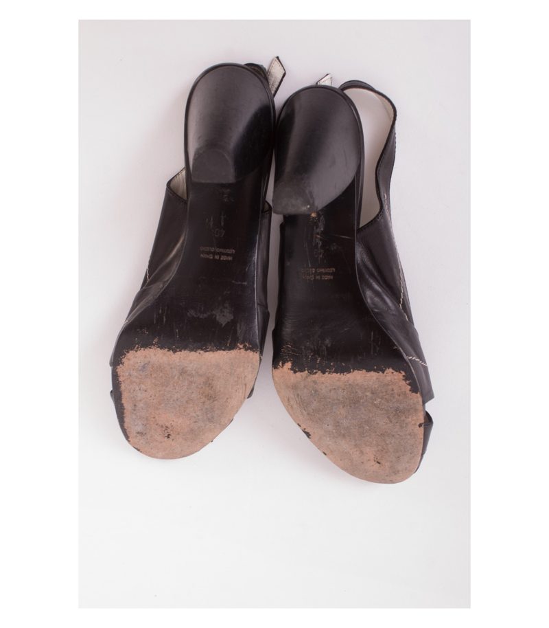 C.Doux Damen Pumps Sandaletten Gr. EU 40 Schwarz-Weiß – Foto 6