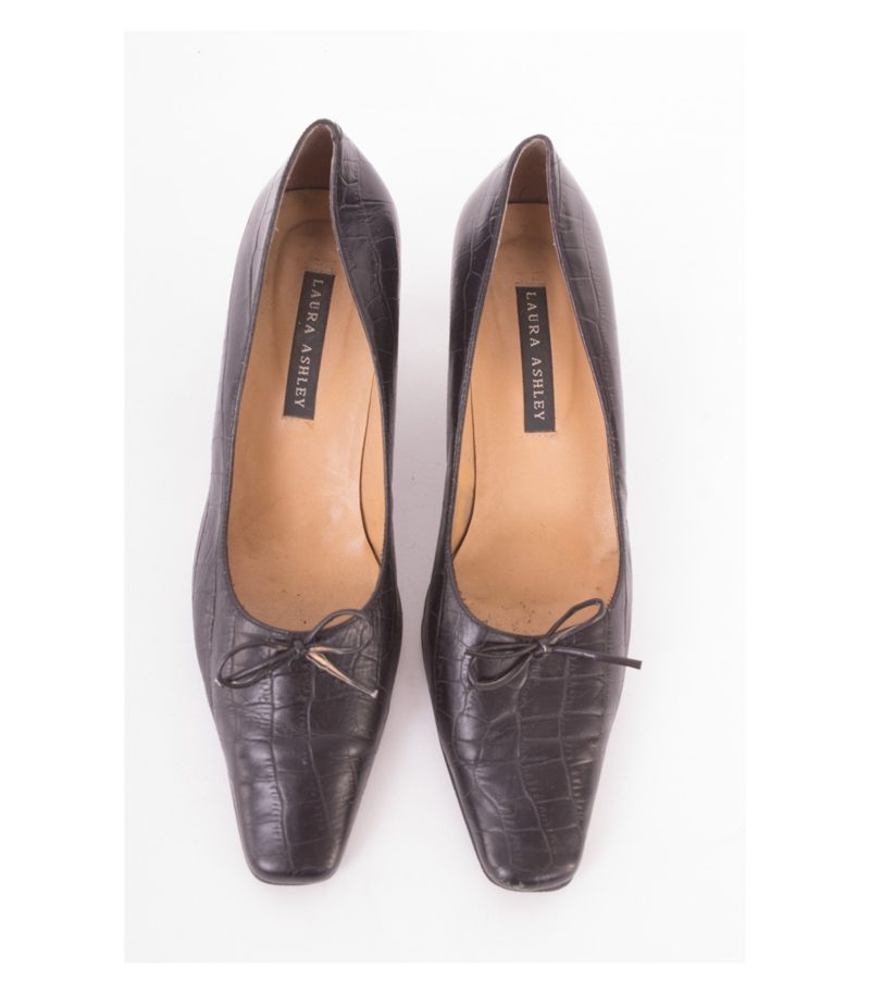 LAURA ASHLEY Damen Pumps Gr. EU 41 Schwarz Leder – Foto 2