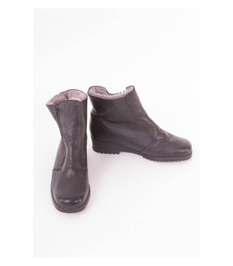 ara Damen Stiefel Winter Stiefeletten Gr. UK 5,5 EU 38 Schwarz Lammfell Leder – Foto 1