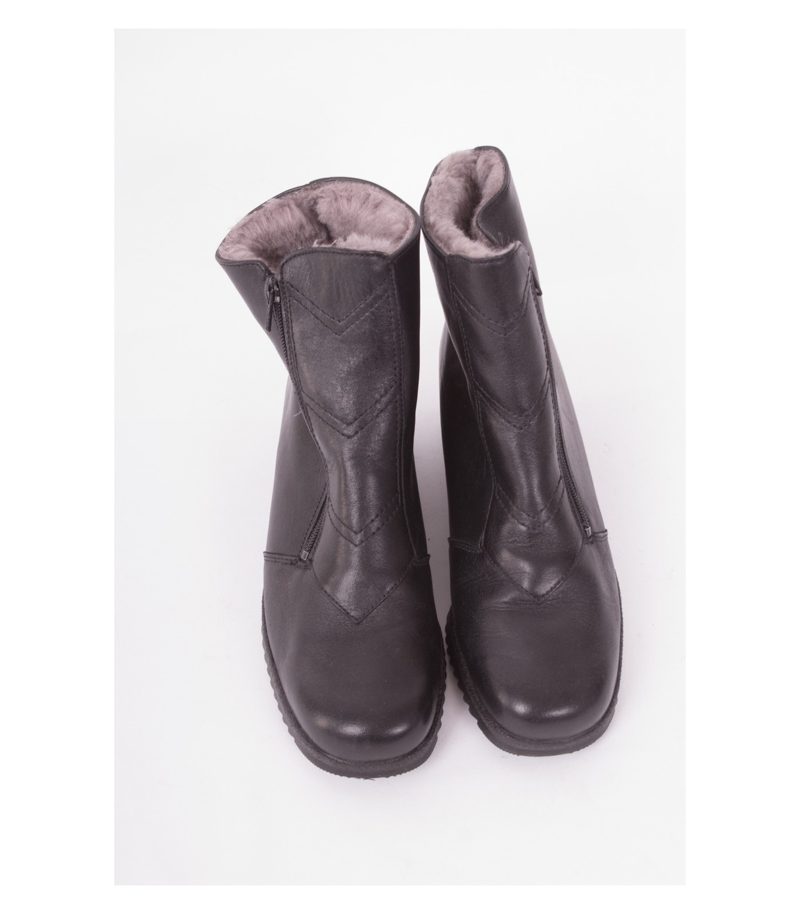 ara Damen Stiefel Winter Stiefeletten Gr. UK 5,5 EU 38 Schwarz Lammfell Leder – Foto 2