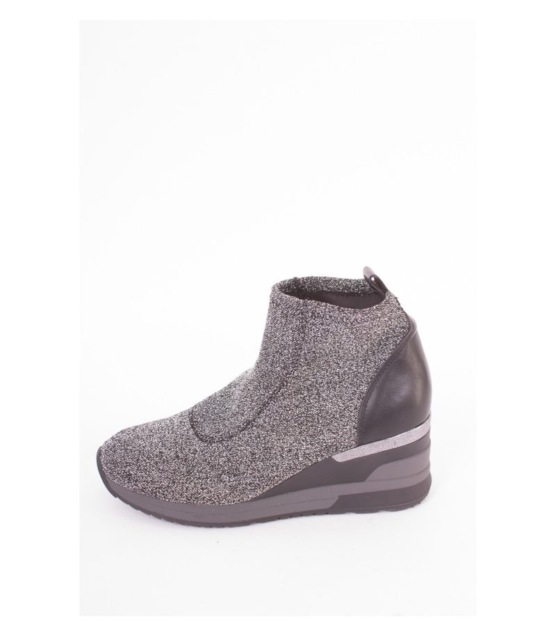 STAR COLLECTION Damen Keil-Stiefeletten - Gr. EU 37 Schwarz Silber – Foto 3