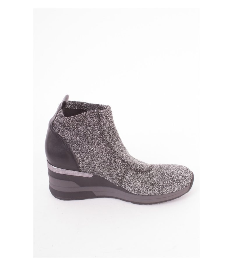STAR COLLECTION Damen Keil-Stiefeletten - Gr. EU 37 Schwarz Silber – Foto 4
