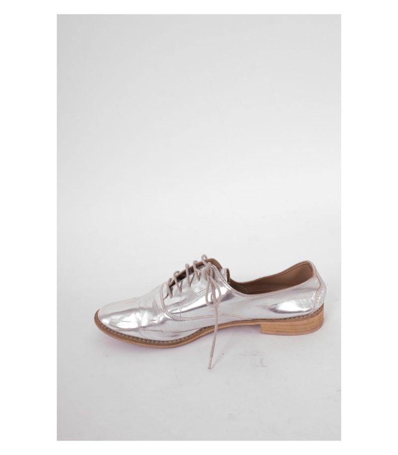 ZARA Damen Halbschuhe Schnürschuhe Gr. EU 41 Silber – Foto 4