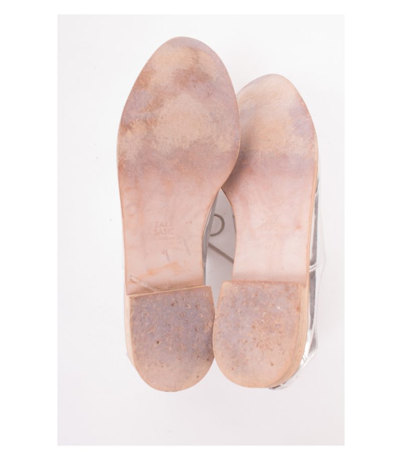 ZARA Damen Halbschuhe Schnürschuhe Gr. EU 41 Silber – Foto 6