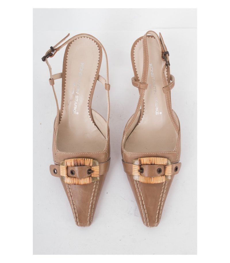 KONSTANTIN STARKE Damen Pumps Sandaletten Gr. EU 36 Beige Leder – Foto 2