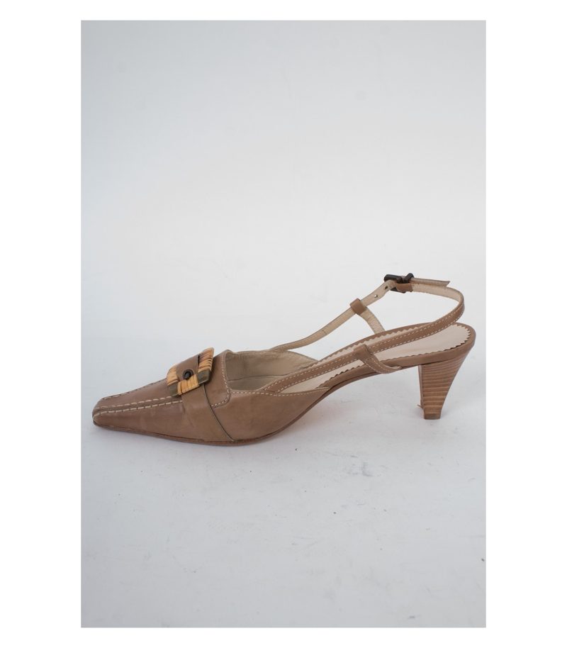 KONSTANTIN STARKE Damen Pumps Sandaletten Gr. EU 36 Beige Leder – Foto 4