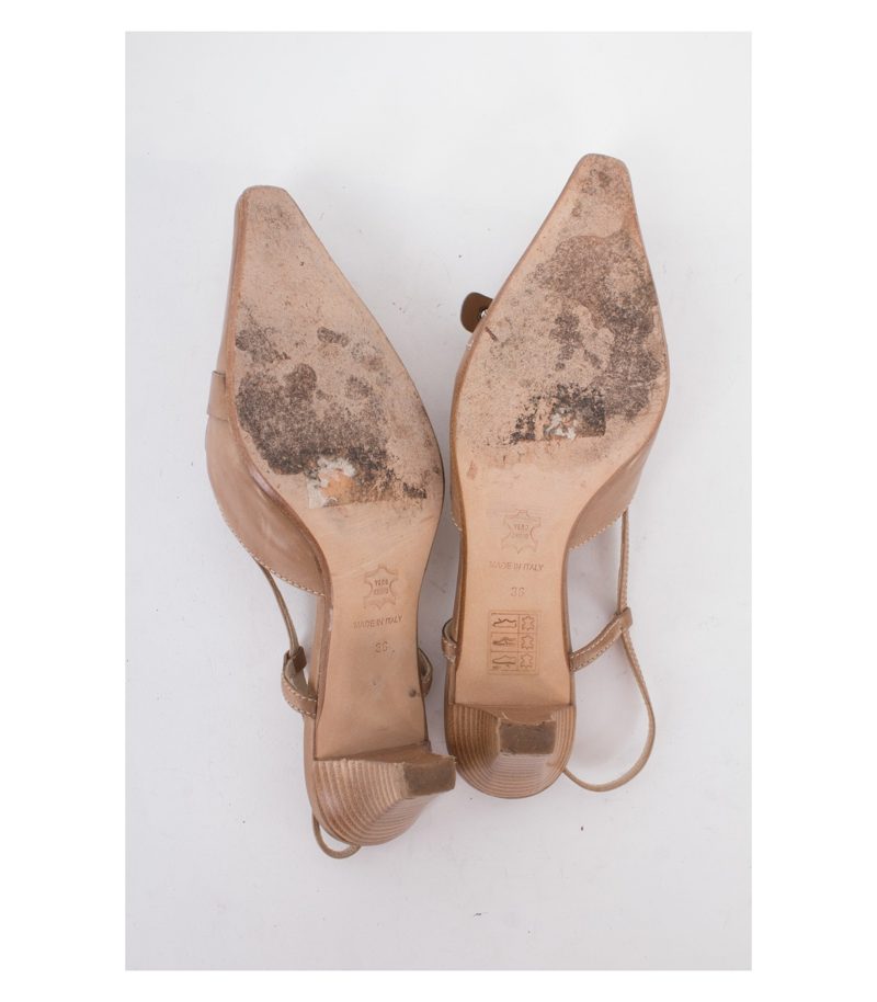 KONSTANTIN STARKE Damen Pumps Sandaletten Gr. EU 36 Beige Leder – Foto 6