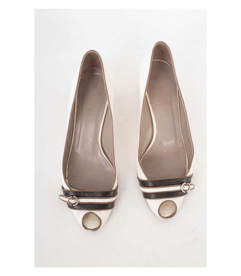 LAUREL Damen Pumps Sandaletten Gr. EU 38 Leder – Foto 2