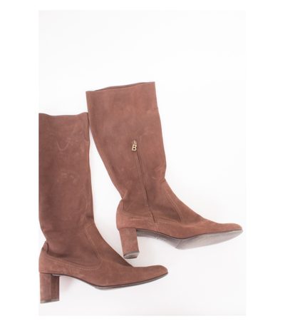BOGNER Damen Stiefel Veloursleder Gr. EU 41 Braun Leder